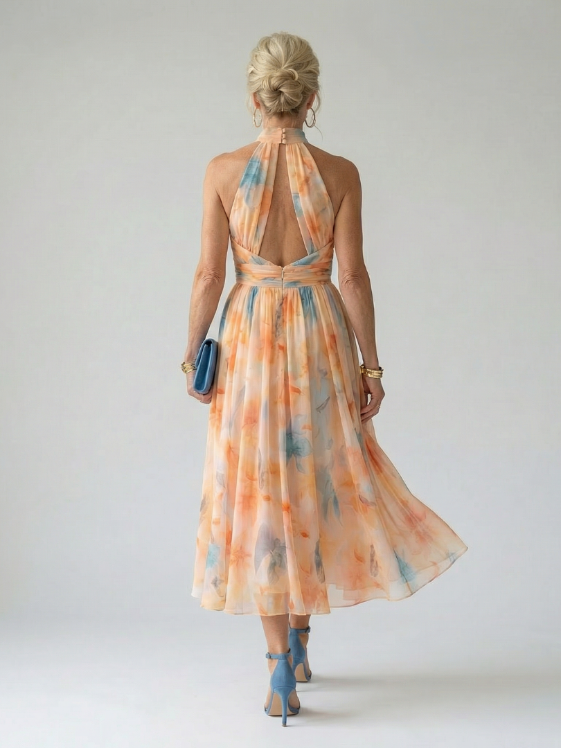 Elin | Vestido Midi Halter Suave