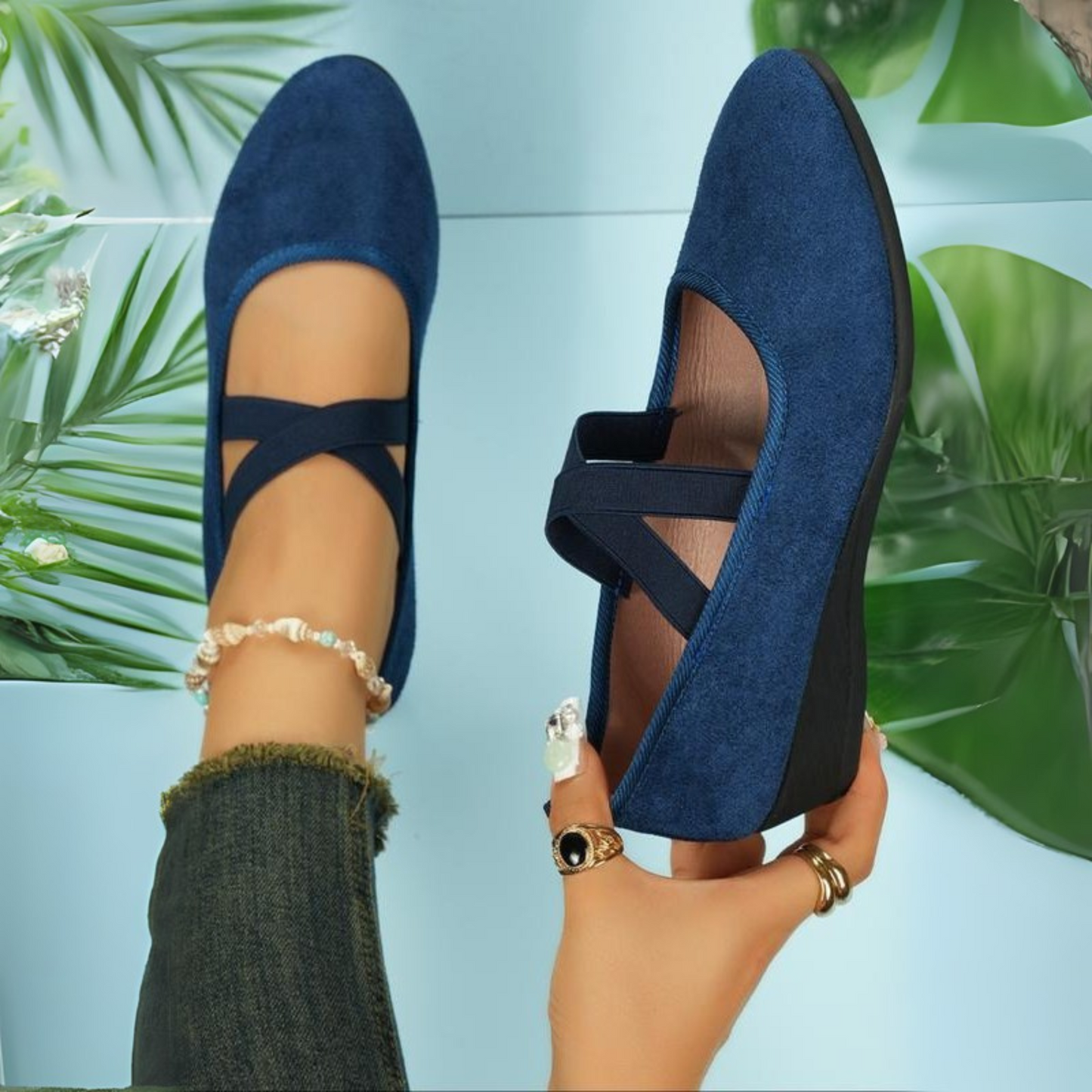 Isabella | Closed-Toe Wedge Ballerina Shoes