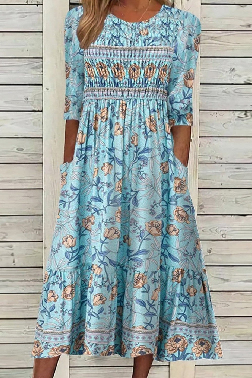Aphra vestido petal muse azul