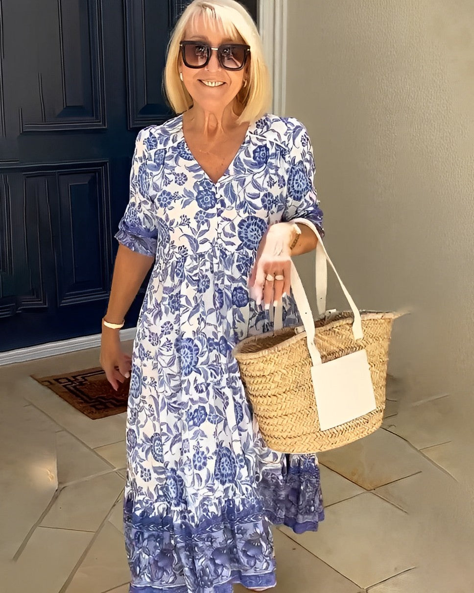 Keisha vestido azul cielo