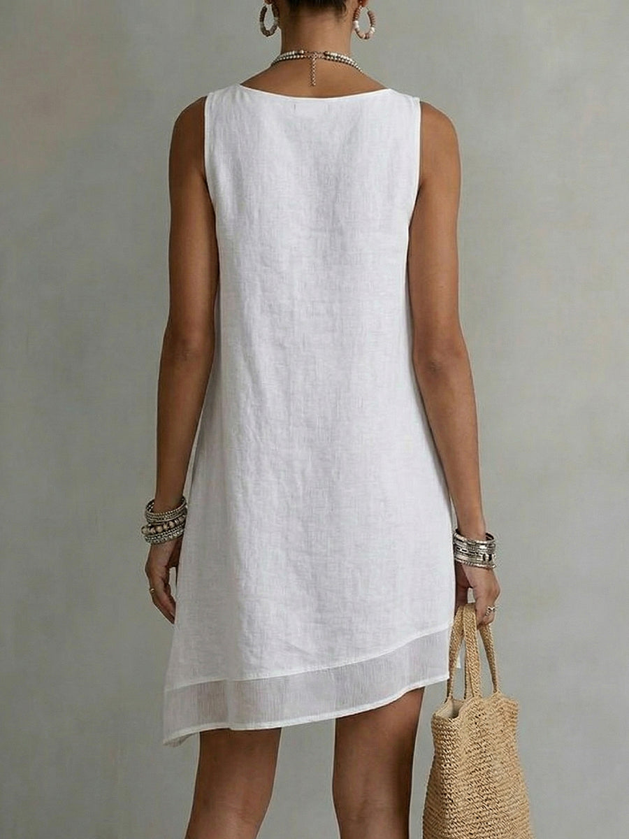 Vestido escote barco rosa