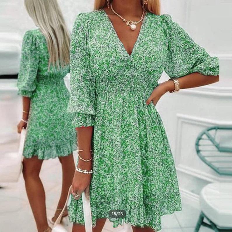 Sunna vestido floral rosa