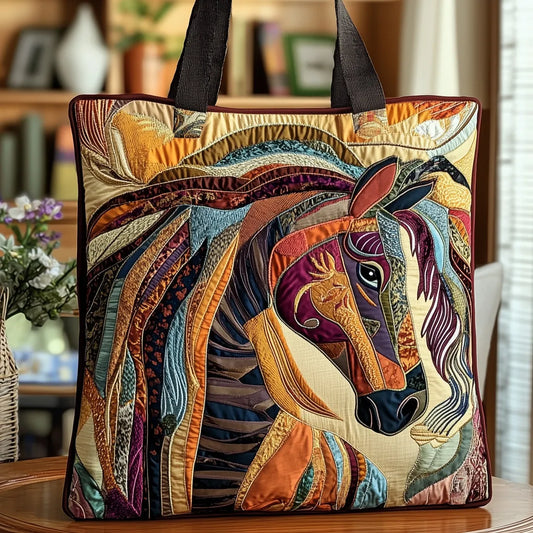 Bolso artesanal de mosaico con caballo