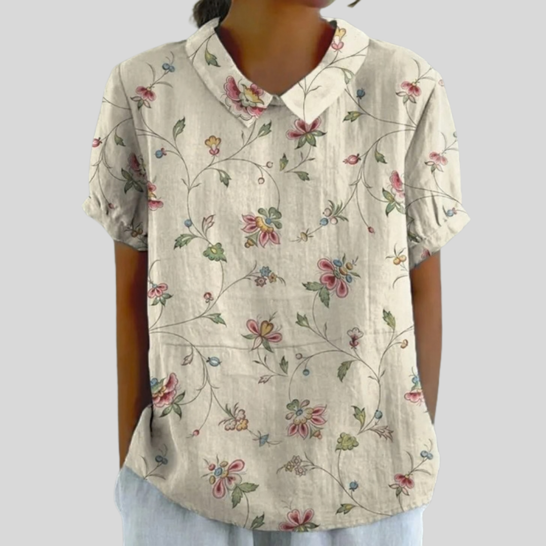 Top elegante con diseño floral