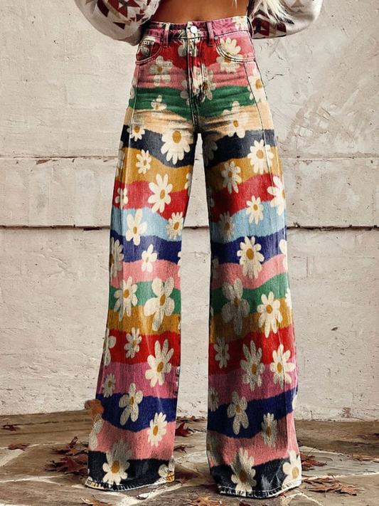 Léon - Pantalón floral elegante