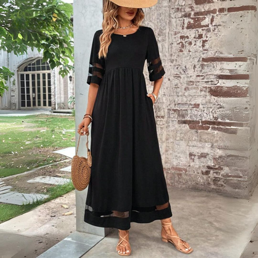 Aubrey vestido midi moldeador negro