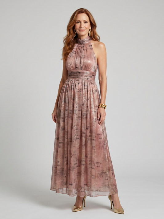 Vestido Midi sin Mangas con Acabado Texturizado