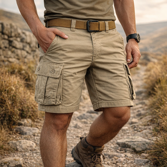 Diego| Pantalones cortos cargo con múltiples bolsillos para hombre