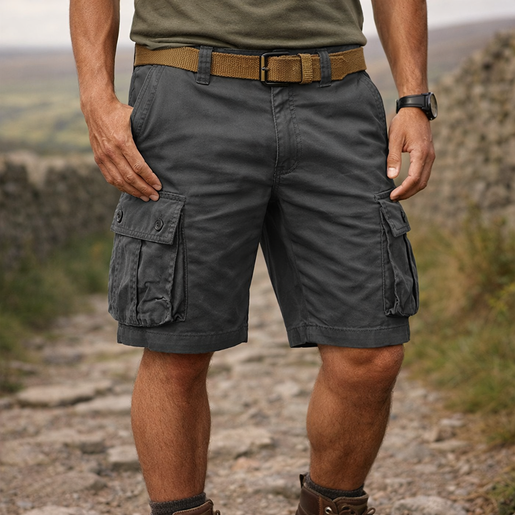 Diego| Pantalones cortos cargo con múltiples bolsillos para hombre