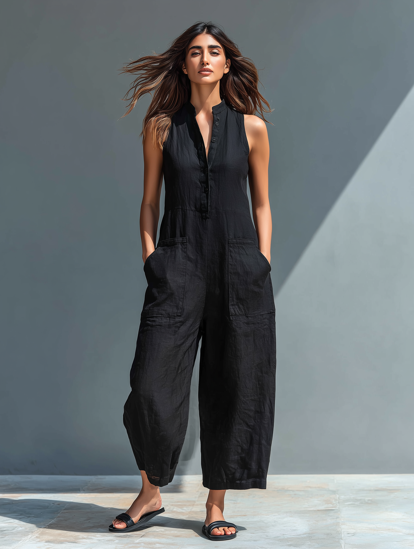 Claudia | Minimalist Linen Jumpsuit