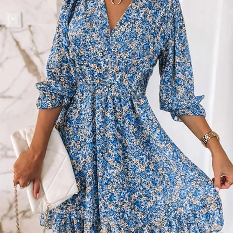 Sunna vestido floral verde