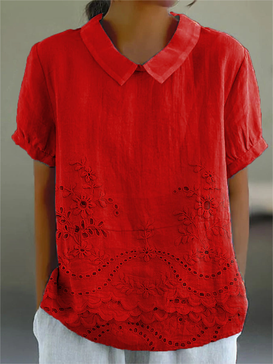 Lily | Camisa con bordado floral