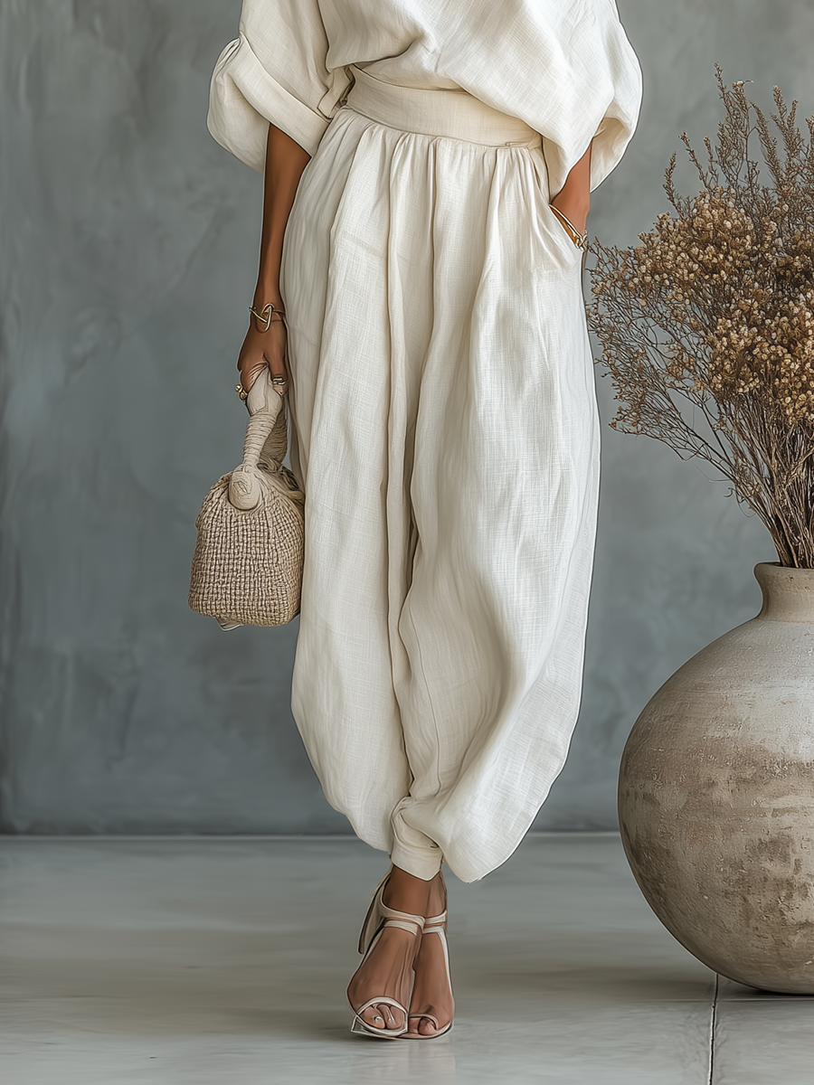 Lisa | Off-Shoulder Linen Co-ord Set