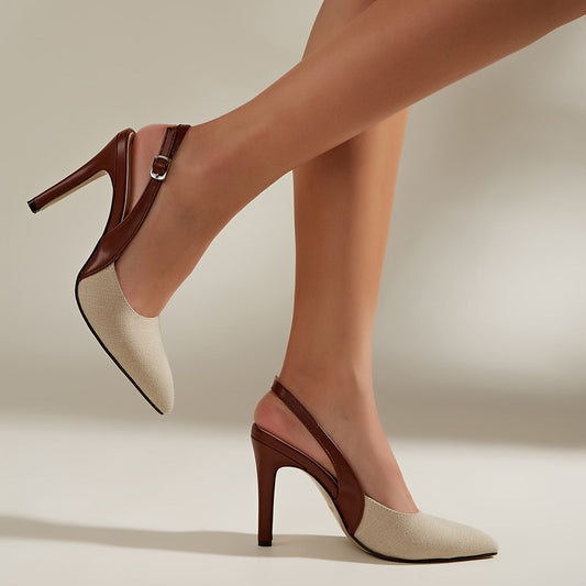 Amélie™ | Tacones Slingback Bicolor