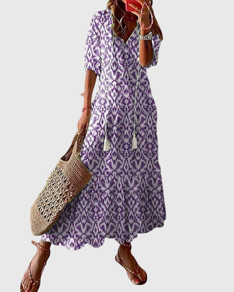 Amalia vestido boho verde