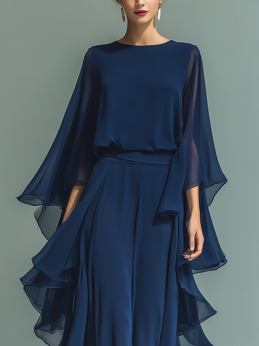 Conjunto azul marino silueta