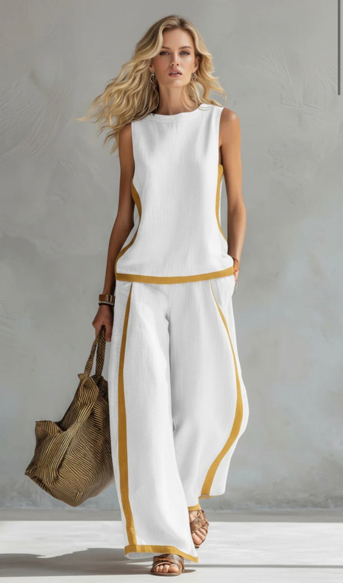 Leila™ | Conjunto Elegante de Dos Piezas Chaleco y Pantalón Ancho