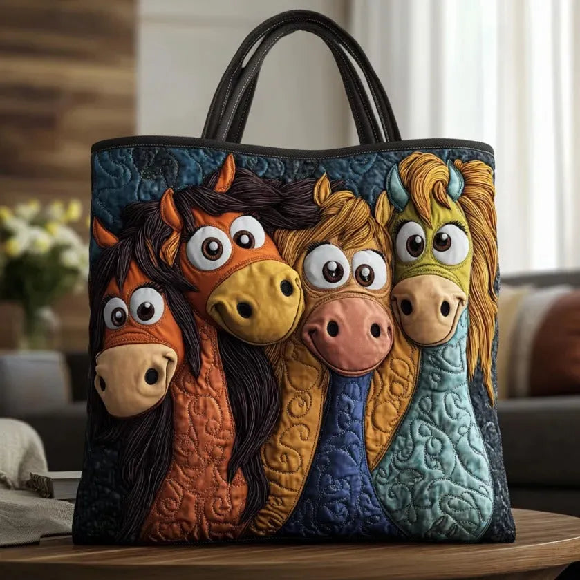 Bolso artesanal con poni