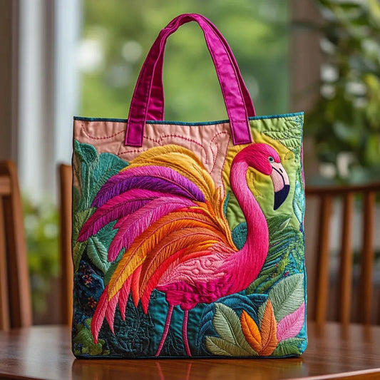 Bolso de hombro acolchado con flamenco