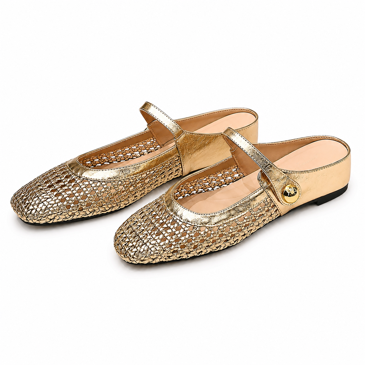 Lumira | Woven Square-Toe Clogs