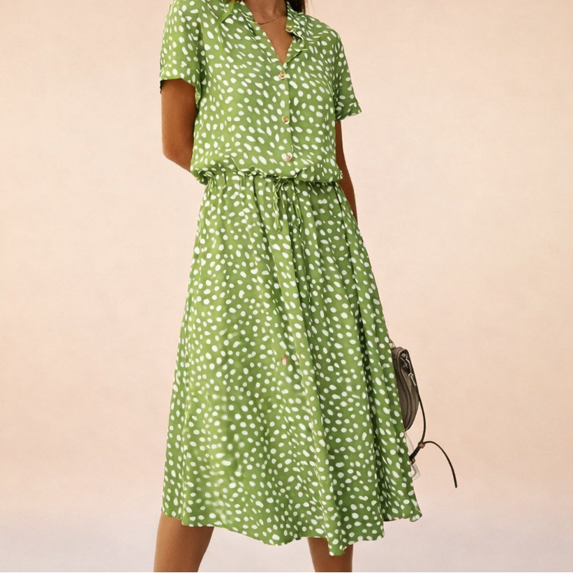 Gabriela | Short-Sleeve Vintage Floral Dress