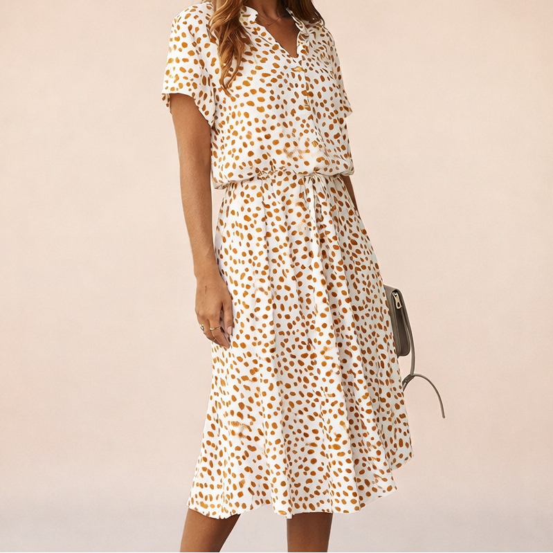 Gabriela | Short-Sleeve Vintage Floral Dress