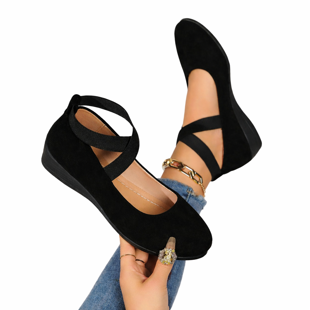 Isabella | Closed-Toe Wedge Ballerina Shoes