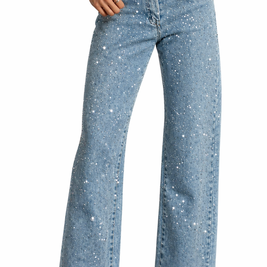 Lola | Shimmer Straight-Leg Jeans