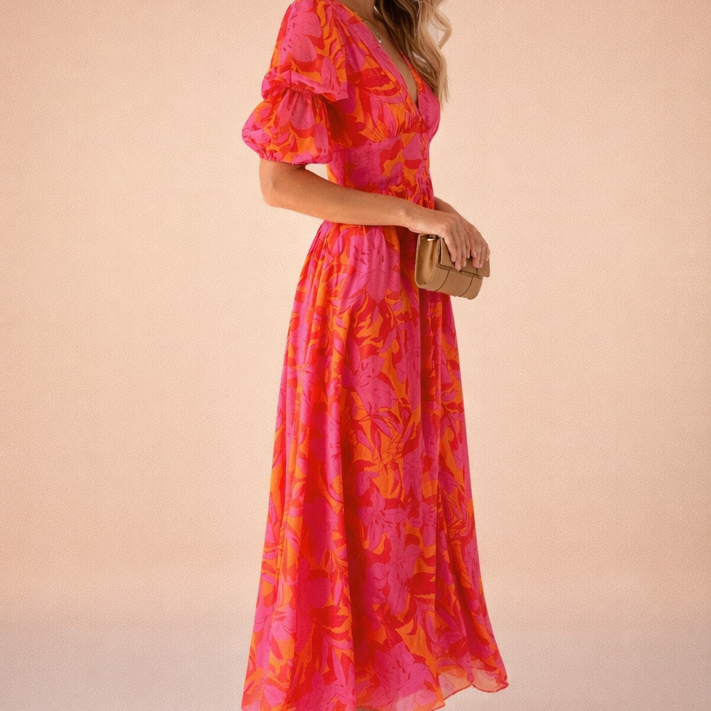 Carla | Tropical Radiance Maxi Dress