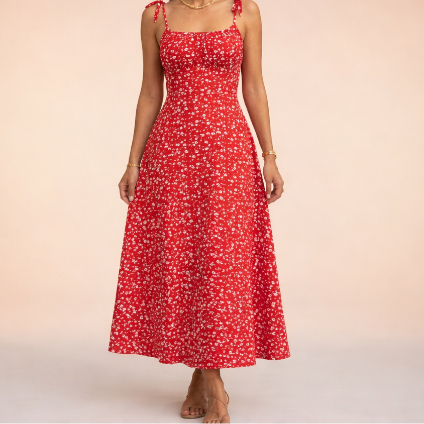 Naomi | Floral Strappy Summer Dress