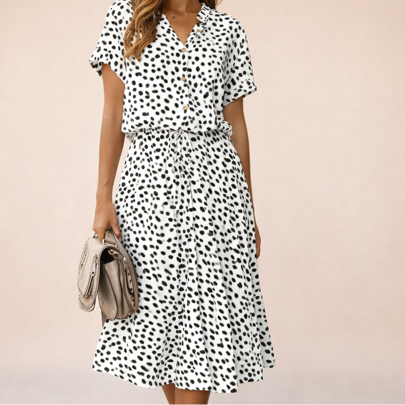 Gabriela | Short-Sleeve Vintage Floral Dress