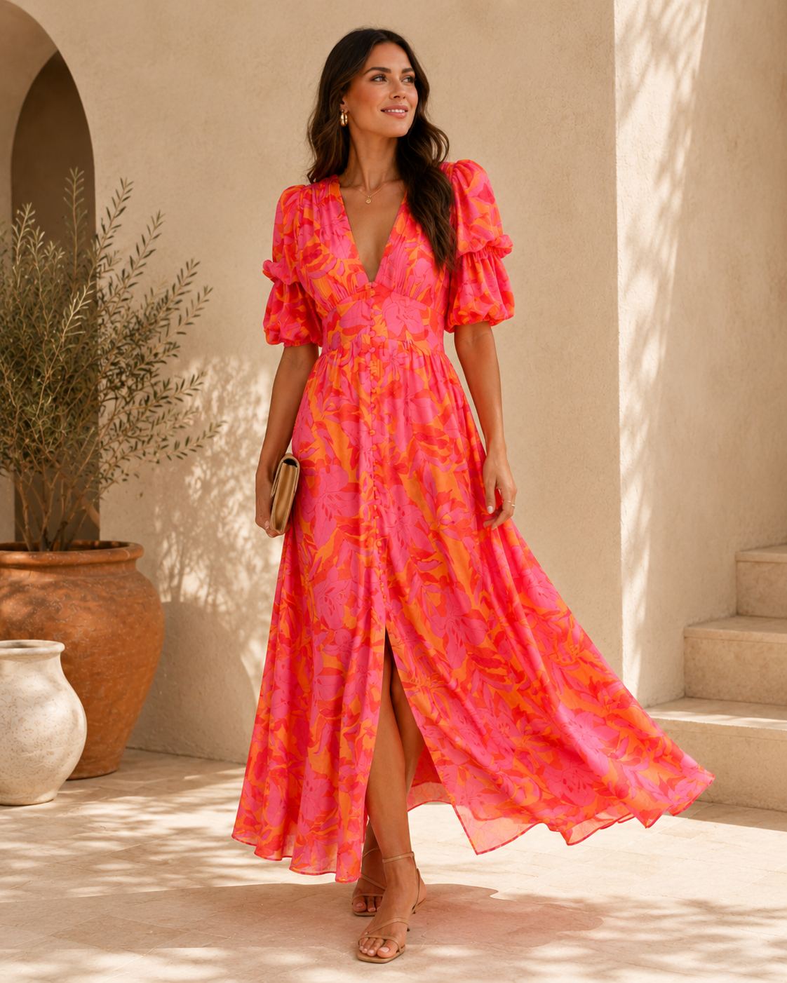 Carla | Tropical Radiance Maxi Dress