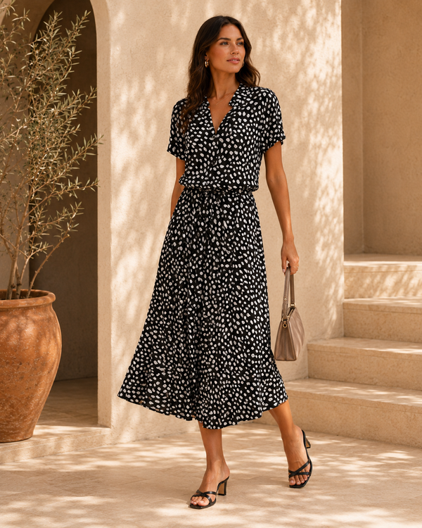 Gabriela | Short-Sleeve Vintage Floral Dress