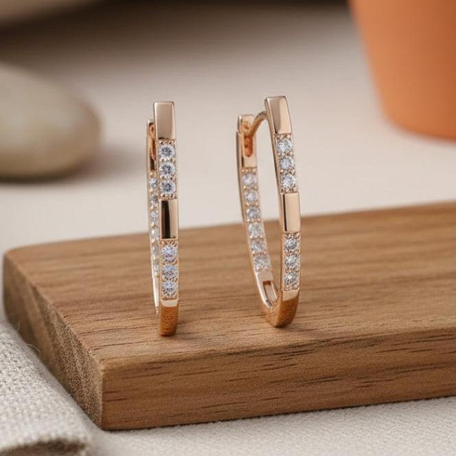 Pendientes elegantes de circonia
