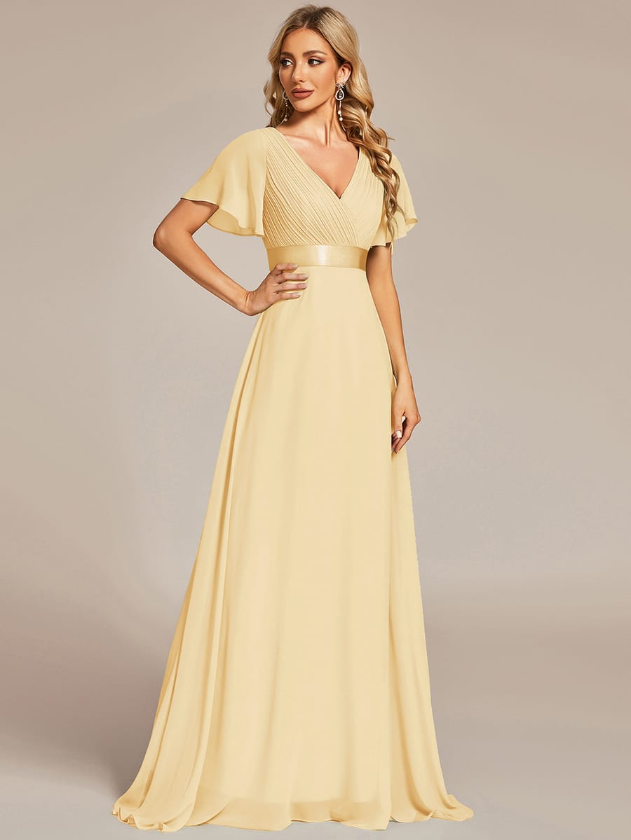Margot | Empire Butterfly-Sleeve Maxi Dress