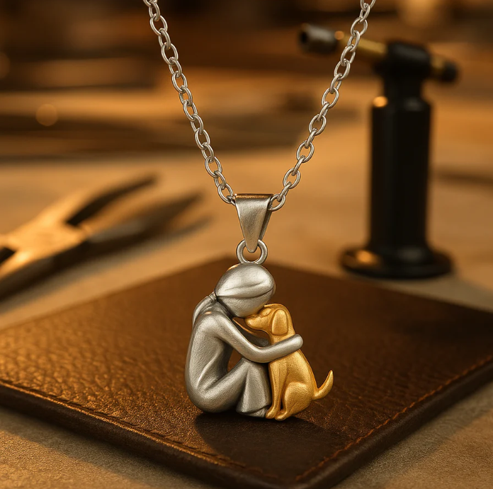 Luna™ | Dog Hug Pendant Necklace