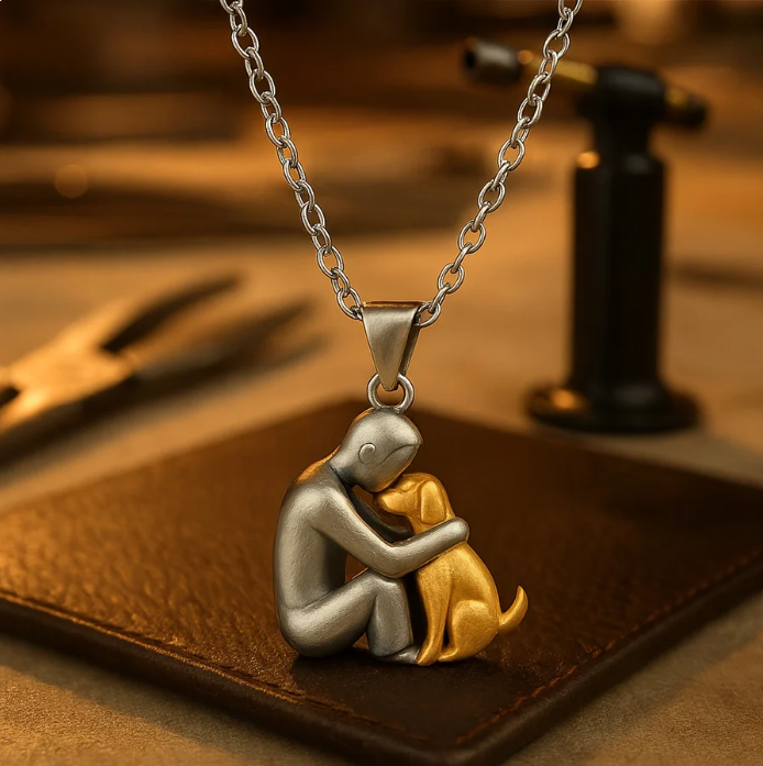 Luna™ | Dog Hug Pendant Necklace