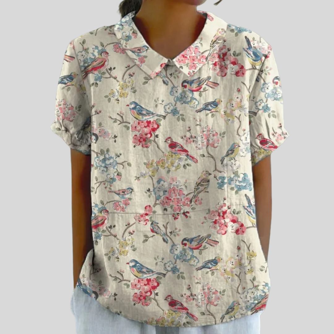 Top floral elegante