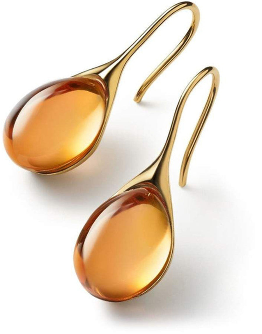 Pendientes de cristal en dorado y plateado
