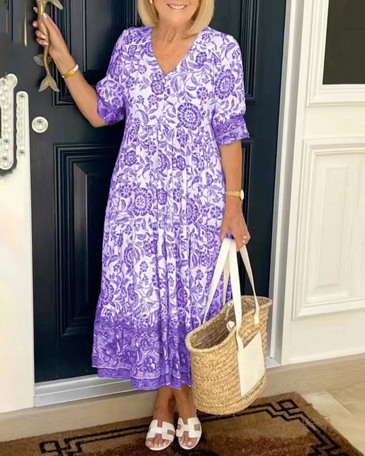 Keisha vestido floral morado