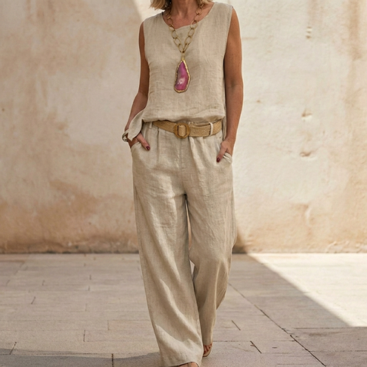 Paloma™ | Conjunto Boho de Top Sin Mangas y Pantalón Corto