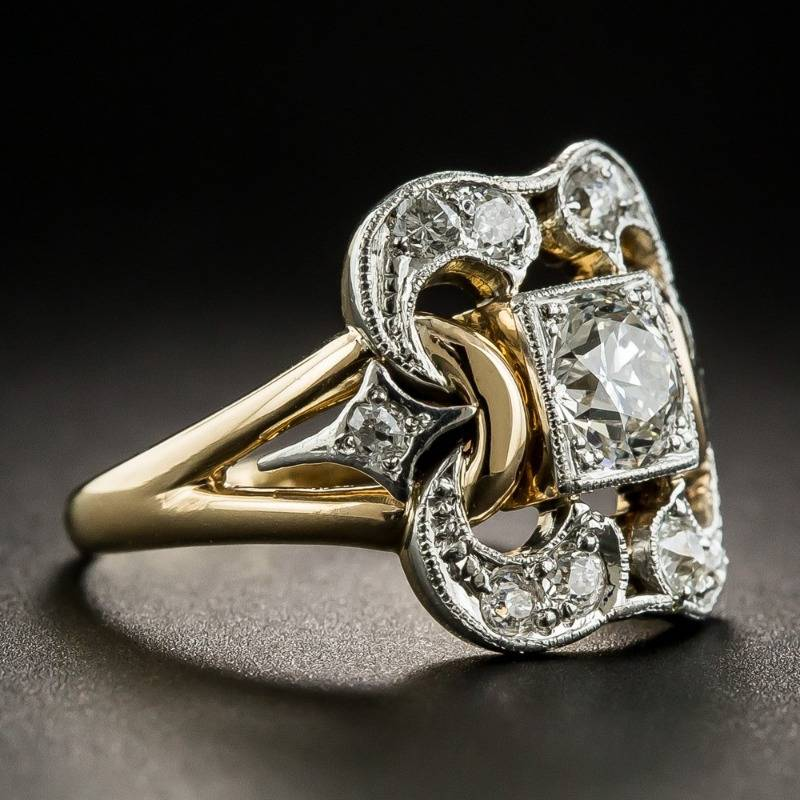 Anillo vintage de circonia