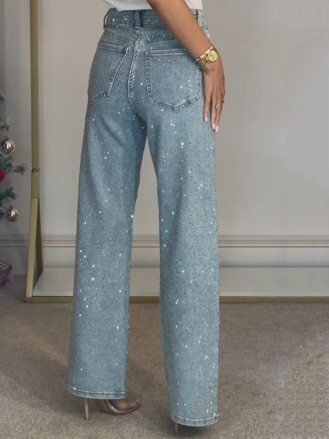 Lola | Shimmer Straight-Leg Jeans