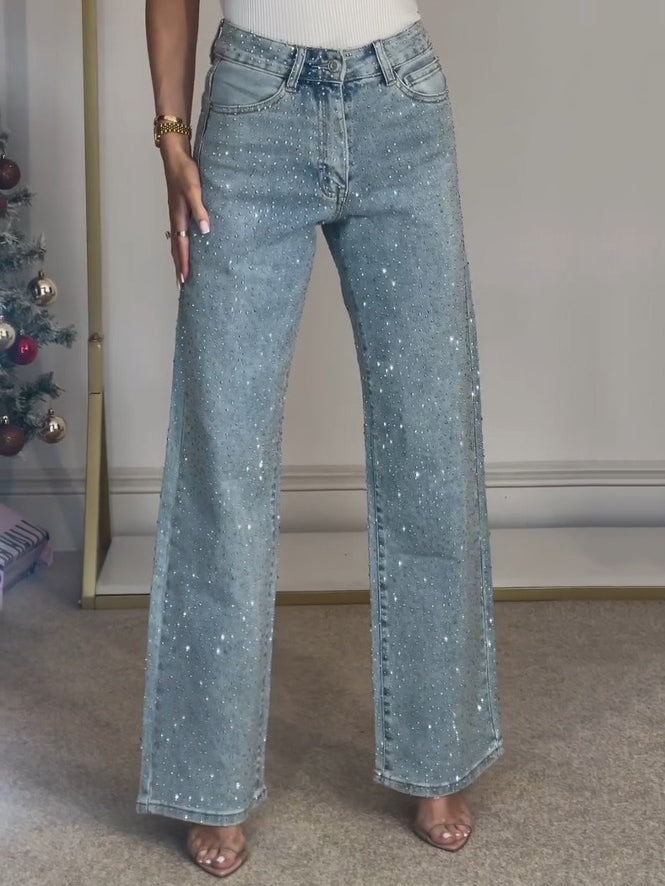 Lola | Shimmer Straight-Leg Jeans