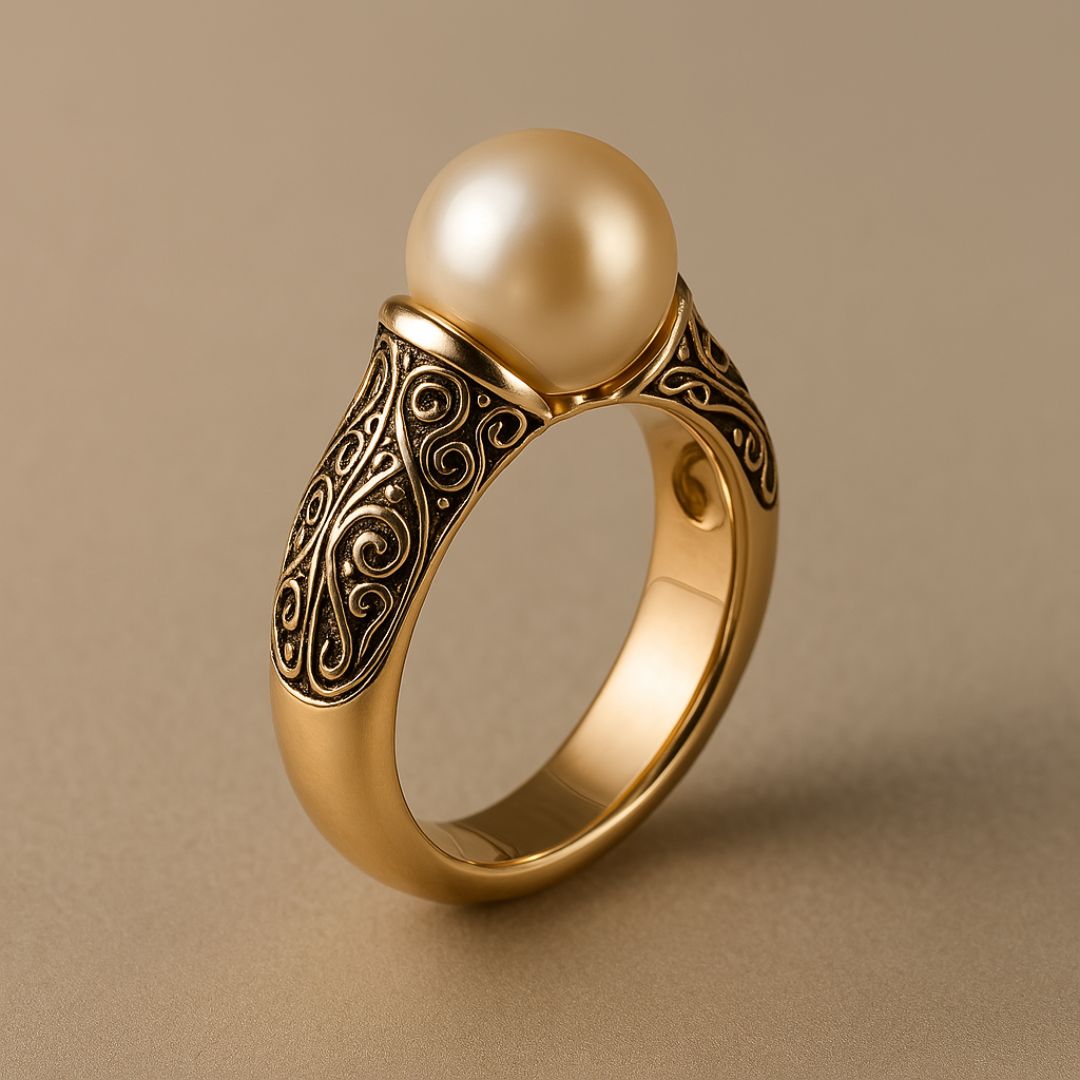 Anillo vintage de perla