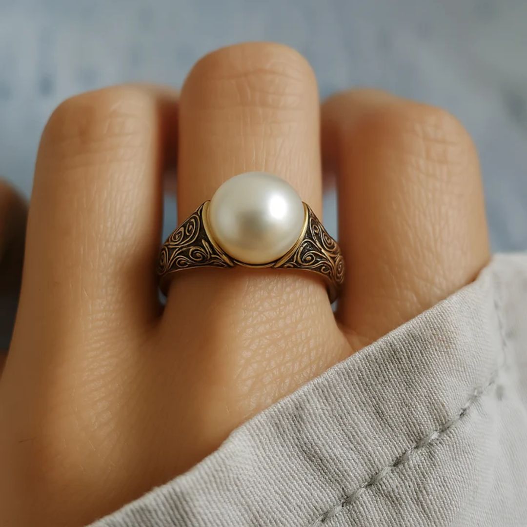 Anillo vintage de perla