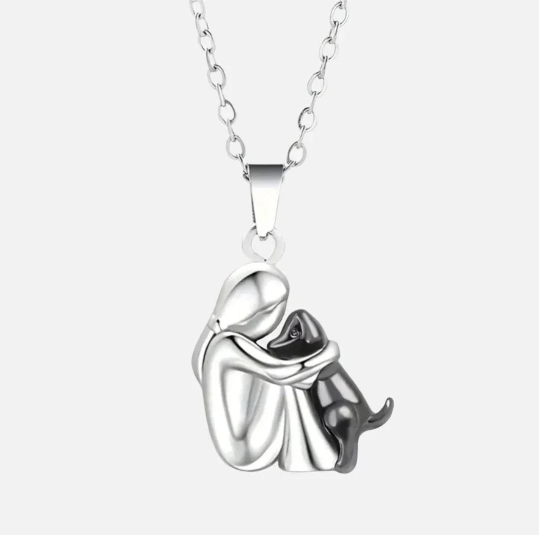 Luna™ | Dog Hug Pendant Necklace