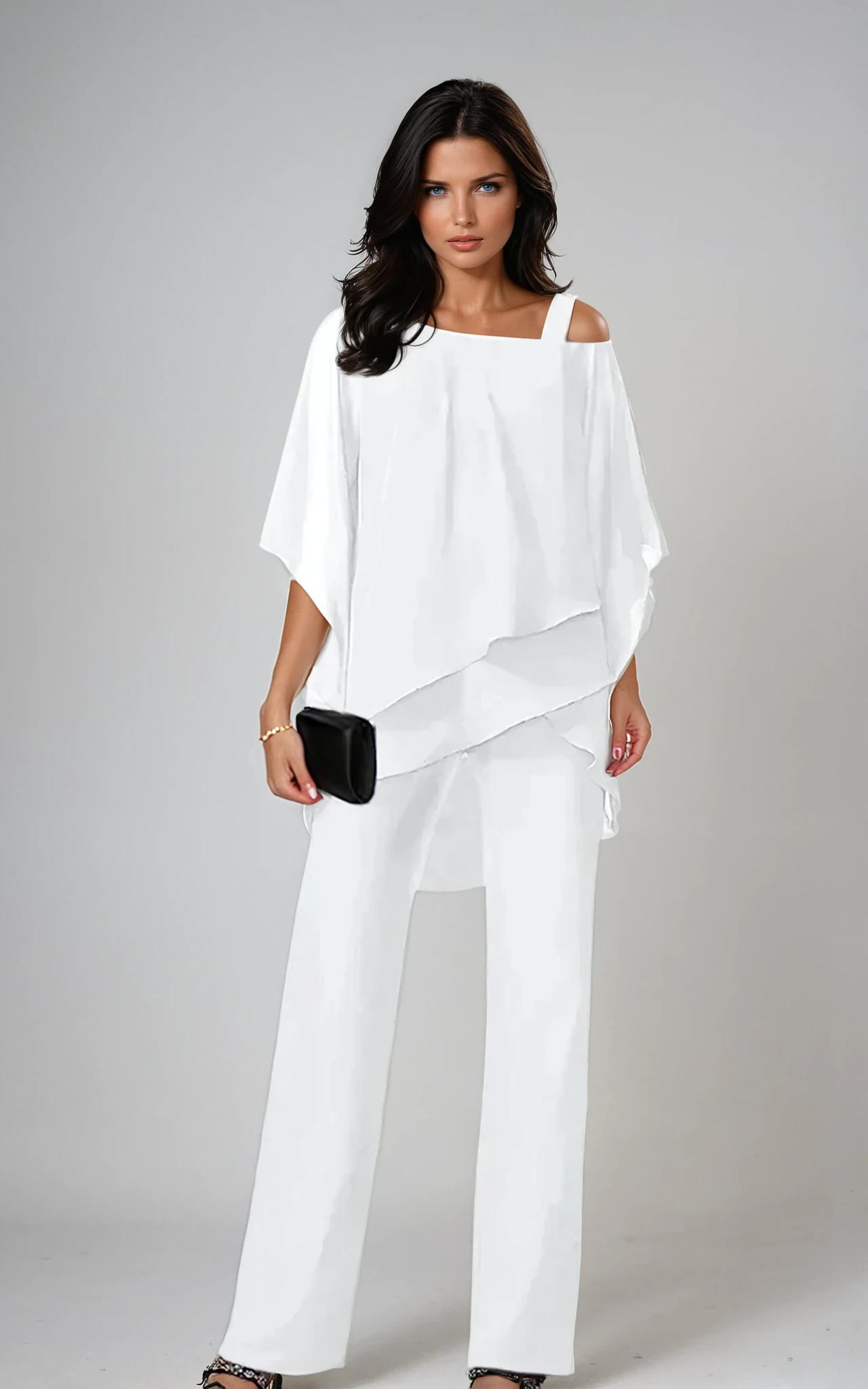 Cynthia conjunto dos piezas capas elegante