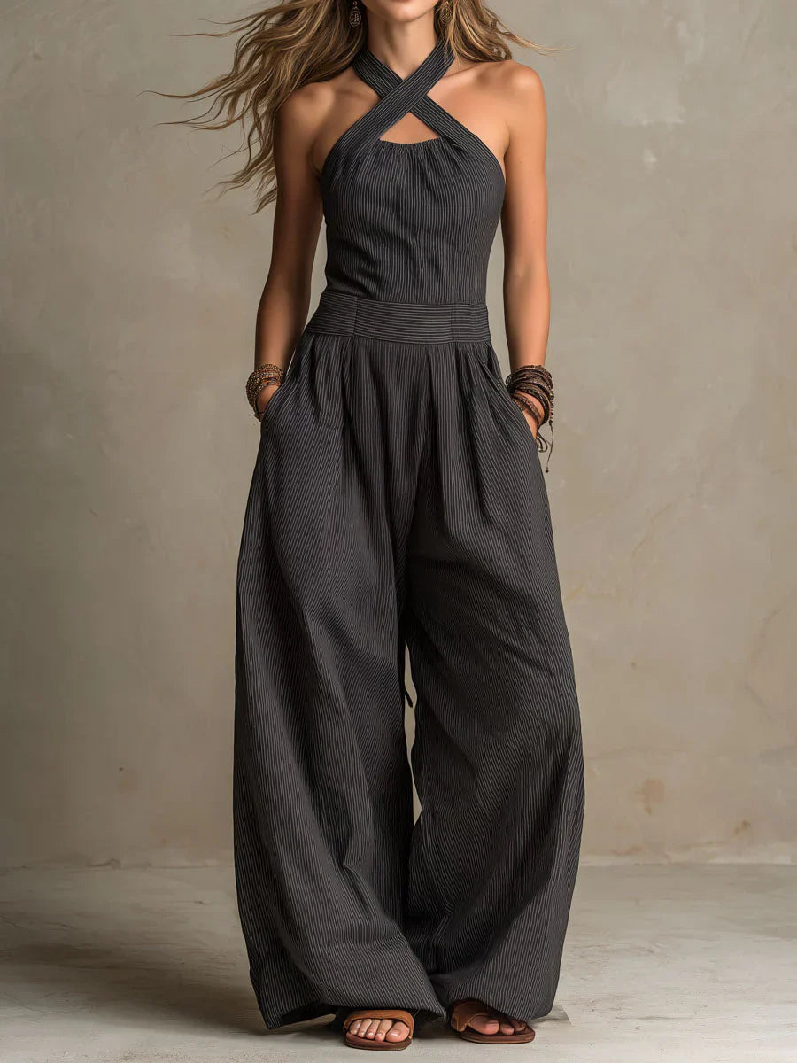 Bianca | Linen Wrap Jumpsuit