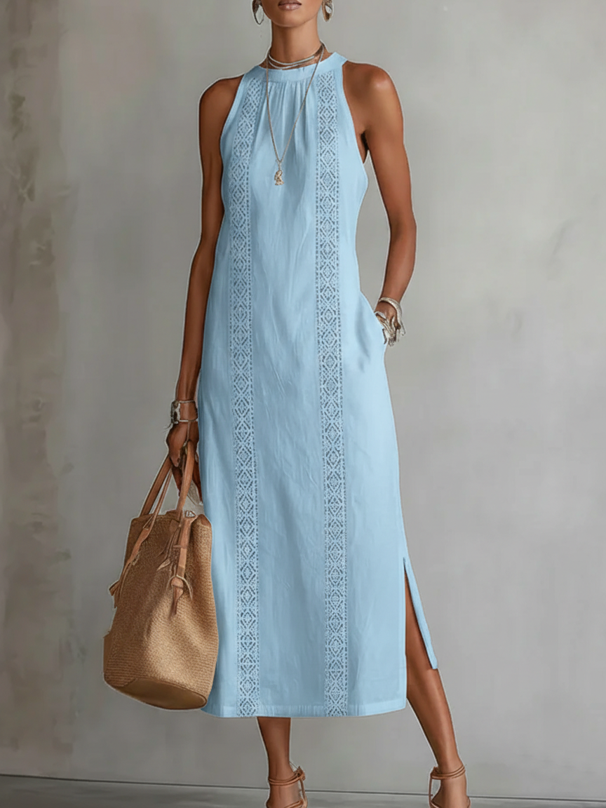Jimena vestido cuello Mao